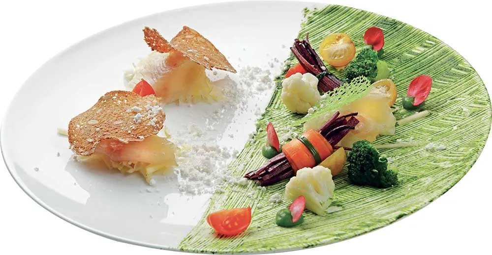 filetto di salmerino affumicato con insalata di finocchi